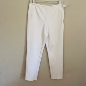 Adrienne Vitadini Studio White Capri Ankle Pants Slacks